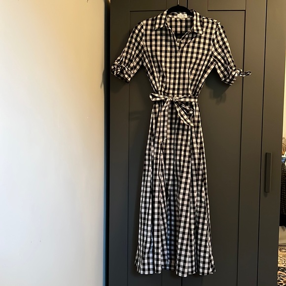 Calvin Klein Dresses Calvin Klein Navy Blue Gingham Check Button